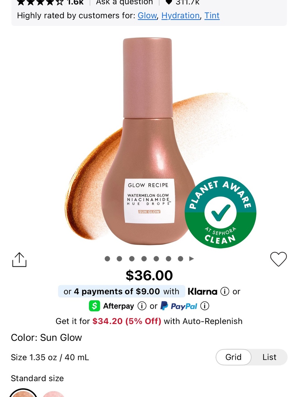 NEW: Glow Recipe Dew Drops Tint in Sun Glow — bronze sheet tint